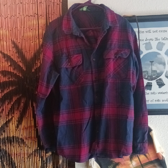 Dip Red and Blue Plaid Men's Shirt - Picture 1 of 5